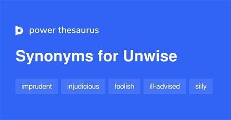 unwise synonym